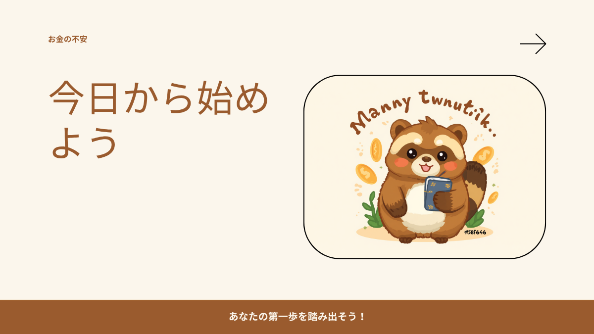 今日から資金繰り表を始めようと伝える経営たぬきのイラスト