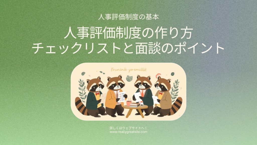 人事評価制度の作り方｜小さな会社のシンプルな仕組み