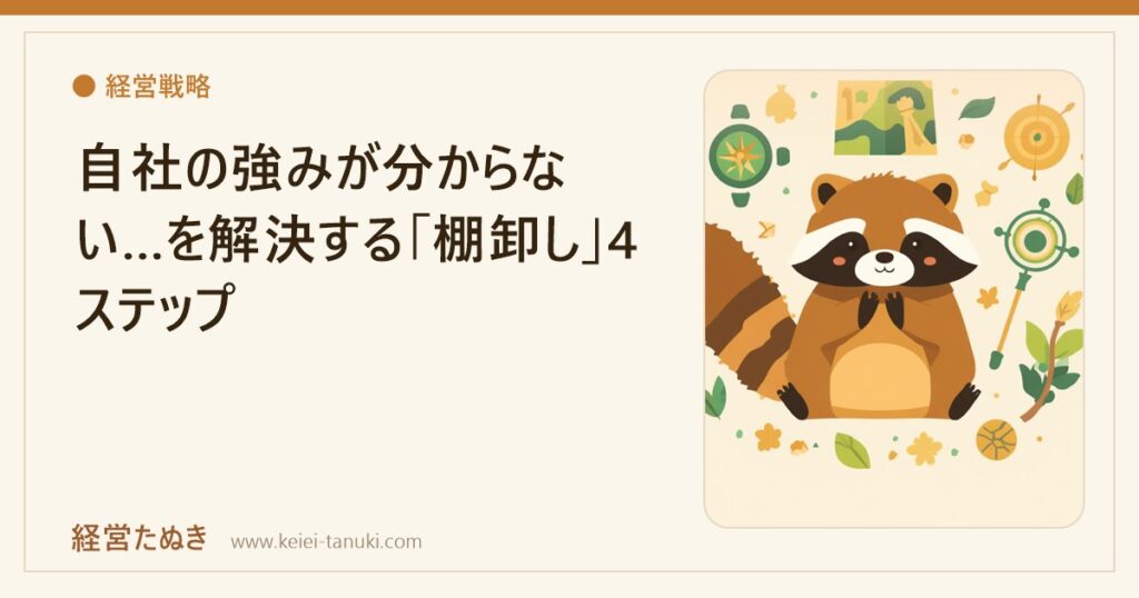 自社の強みが分からない…を解決する「棚卸し」4ステップ
