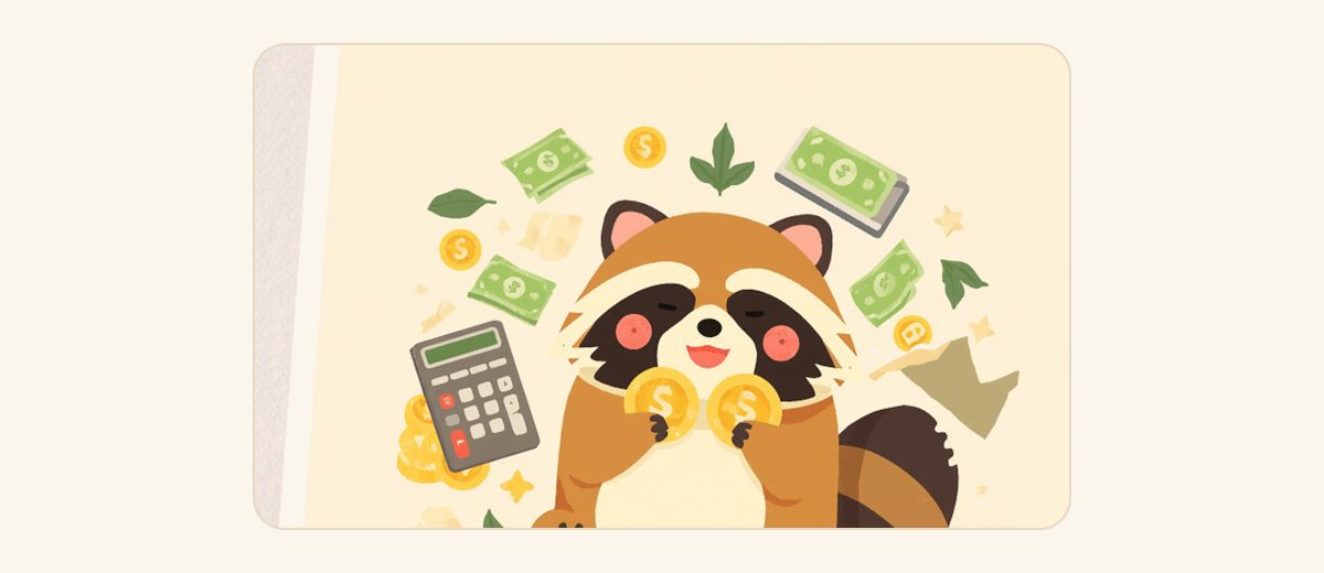 経営たぬきのお金・資金繰りイラスト
